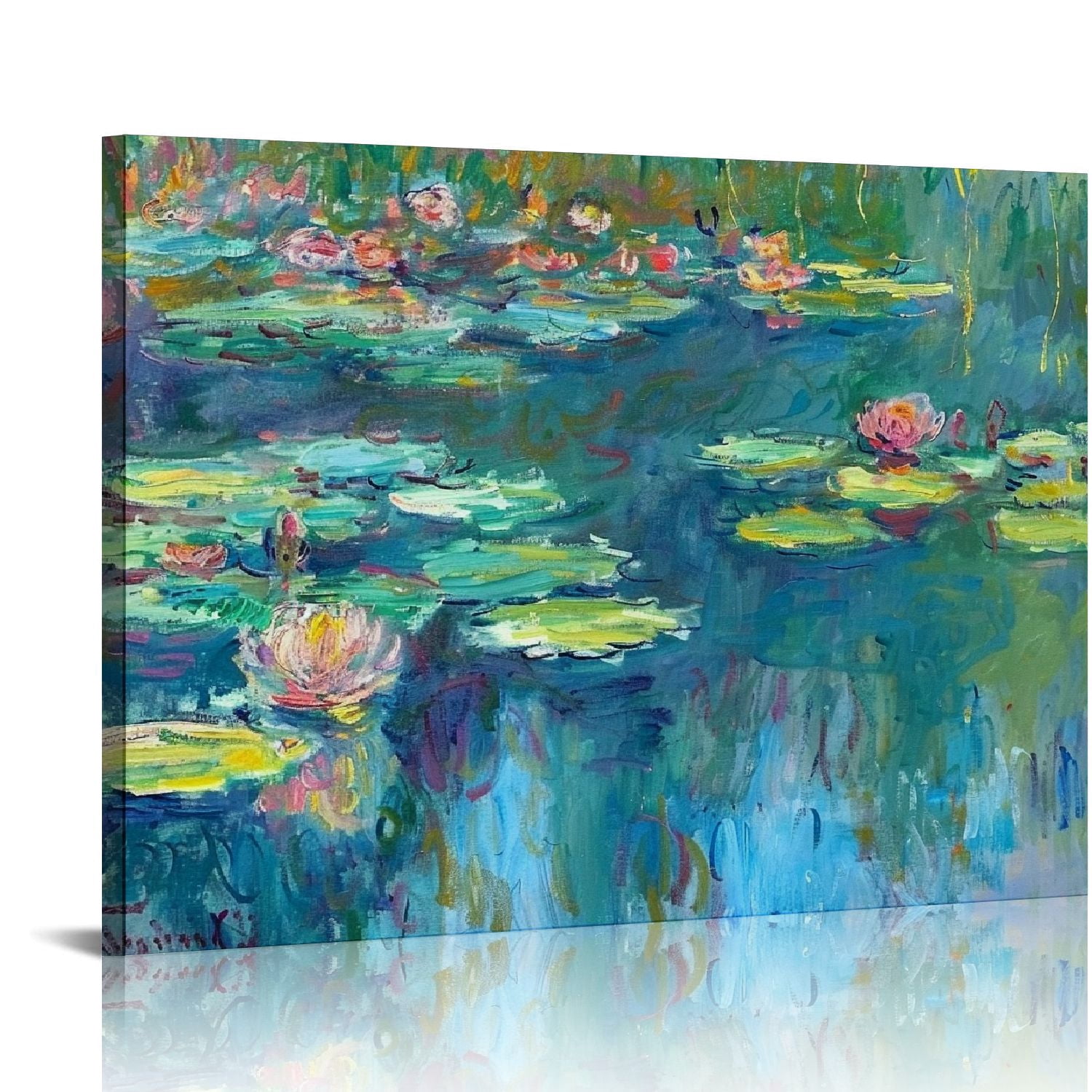 Nawypu Monet Canvas Wall Art - Water Lilies Poster - Landscape ...