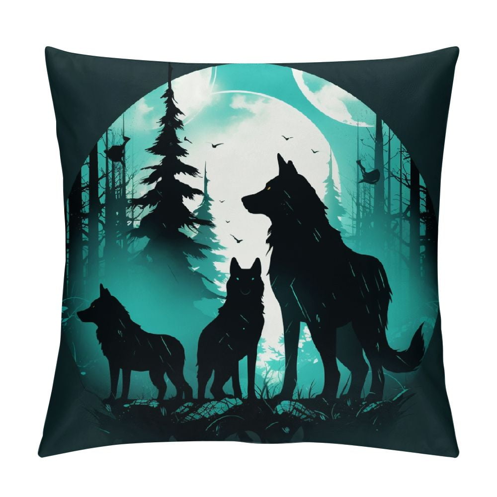 EMPIRE Basic Pillow — Winter Wolves Moonlight