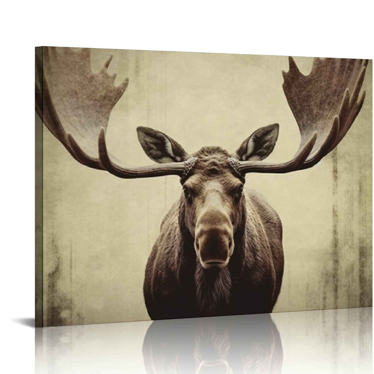 Nawypu Moose Pictures Wall Decor Elmer Moose Canvas Wall Art Modern