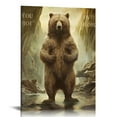 thumbnail image 1 of Nawypu Motivational Bear Canvas Wall Art Christian Bear Inspiring Picture Wall Decor Inspirational Quotes Painting Framed Modern Artwork for Bedroom Bathroom Office Home Decor, 1 of 4