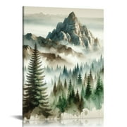 Nawypu Mountain Forest Wall Art Forest Nursery Decor Print Nature Nursery Wall Art Tree Nursery Art Decor Adventure Nursery Poster Forest Theme Poater for Living Room Bedroom