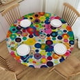 thumbnail image 1 of Nawypu Multicolor Fitable Fitted Round Table Cover with Elastic Modern Circular Shaped Buttons Table Cloth Round Elastic Edge Fitted Table Cover Modern Trendy  Tables, 1 of 7