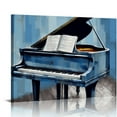 thumbnail image 1 of Nawypu  Music Instrument Canvas Wall Art, Piano Guitar Drum Set Painting, Retro Abstract Music Artwork for Music Studio Living Room Wall Decoration, Ready to Hang Size, 1 of 4