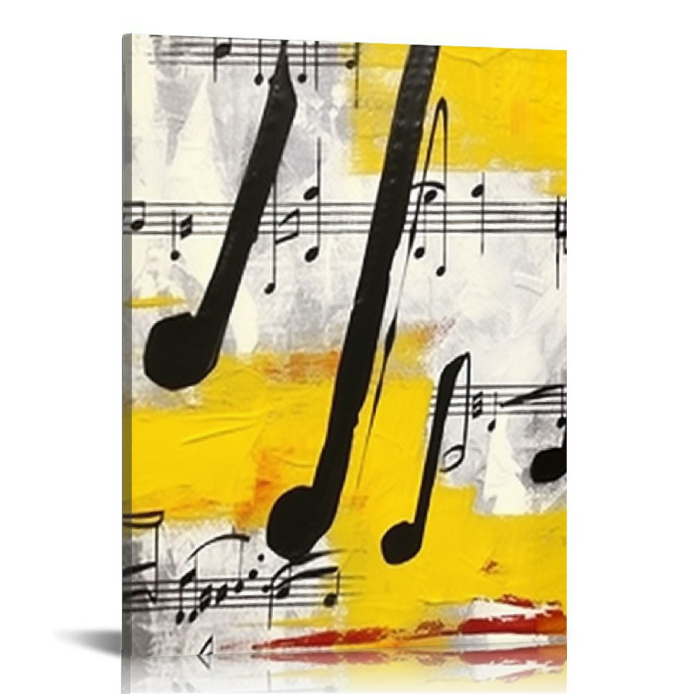Nawypu Music Note Canvas Prints Musical Art Theme Picture Wall Decor