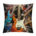 thumbnail image 1 of Nawypu  Music Throw Pillow Cover Instruments Kinds of Guitar Musical Theme Decorative Pillow Case Home Decor Square Pillowcase, 1 of 5