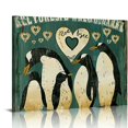 thumbnail image 1 of Nawypu Name Sign Wall Art Family A Little Bit of Crazy Loud Love Quotes Canvas Prints Custom Mom Dad with Children Name Forest Penguin Animal Poster Artwork Gifts for Home Decor, 1 of 5