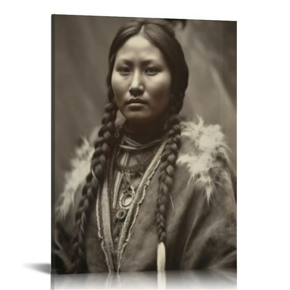 Nawypu Native American Arapaho Pretty Nose Wall Art Poster Vintage Indians Woman Black&amp;white Canvas Prints Wall Art Paintings Canvas Wall Decor Home Decor Living Room Decor Aesthetic Prints