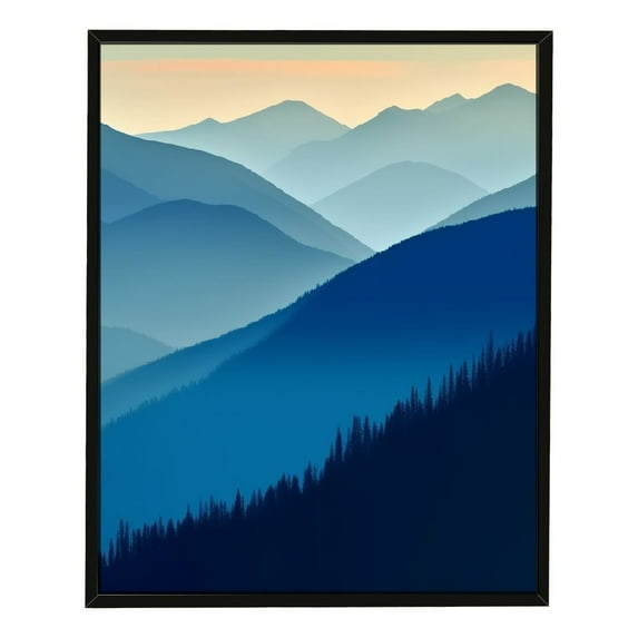 Nawypu Nature Landscape Canvas Wall Art Artwork Wooden Frame Painting Hidden Lake Trail Glacier National Park Modern Artwork Framed Ready To Hang For Bedroom Living Room Home Office Decor