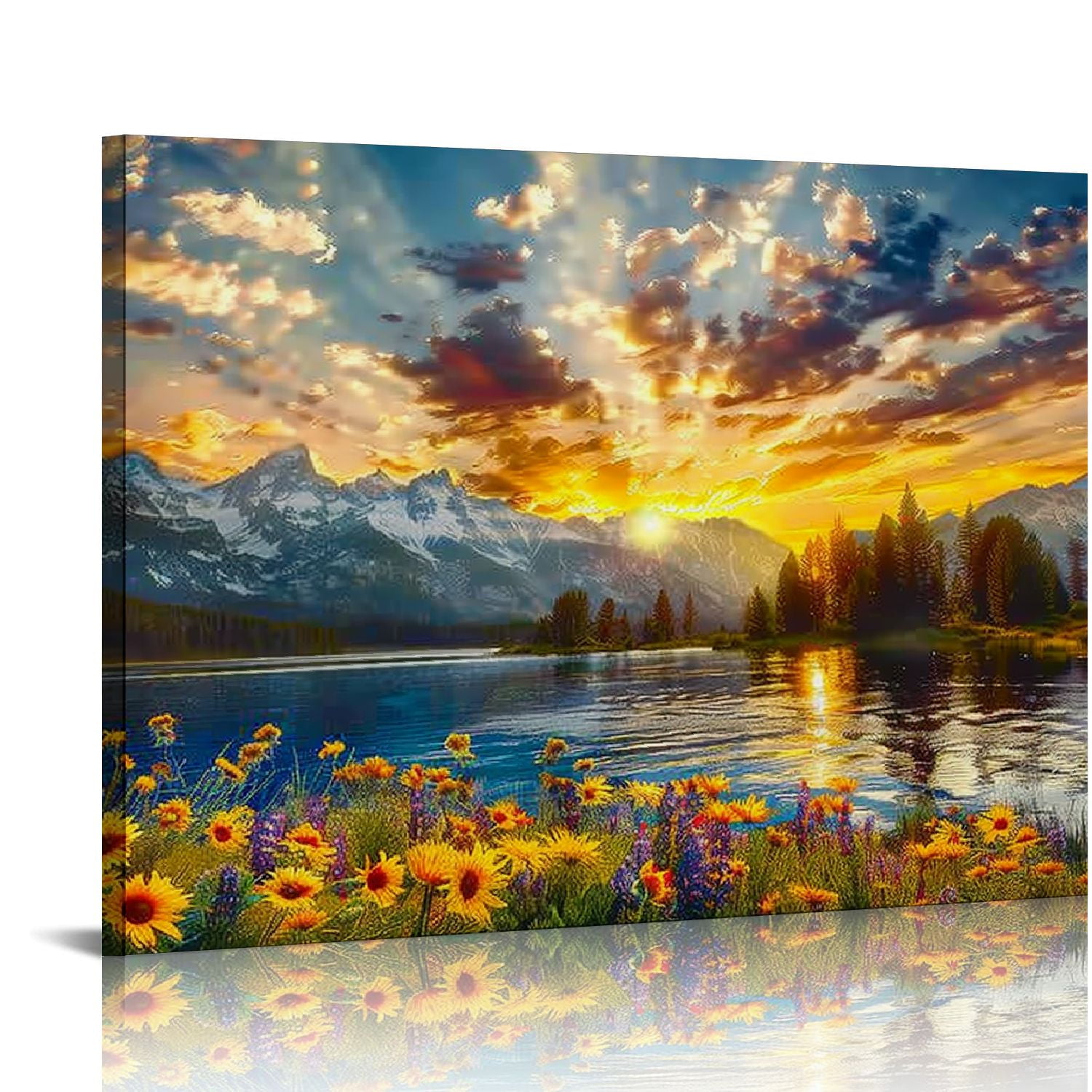 Nawypu Nature Mountain Wall Art for Living Room, National Park ...