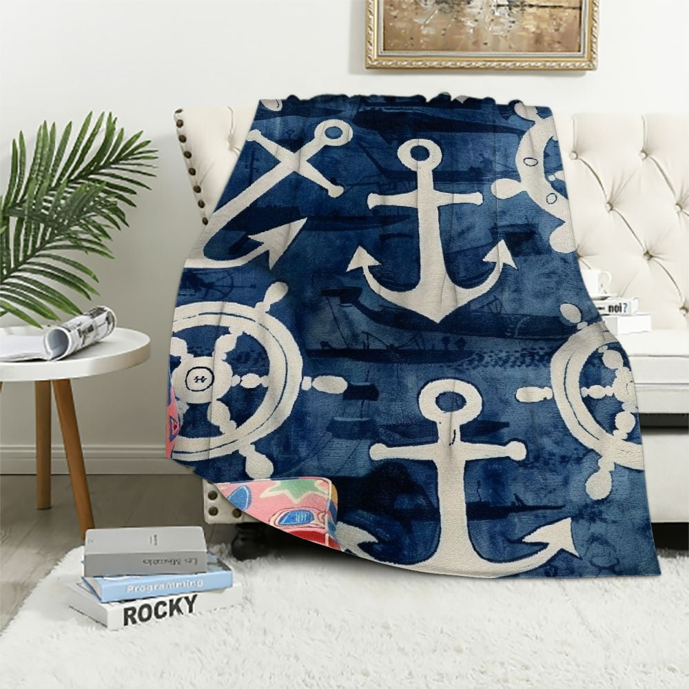 Nawypu Nautical Anchor Blanket Ts For Men Dad Women Birthday