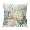 thumbnail image 1 of Nawypu  Nautical Coastal Throw Pillow Covers Ocean Themed Beach Seashell Coral Starfish Pillows Case Soft  Cushion Covers for Outdoor Sofa Home Decor, 1 of 5