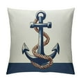 thumbnail image 1 of Nawypu  Nautical Sailing Throw Pillow Cover Navy Blue with Anchor/Compass Pattern Rectangular/Waist Cushion Cover Ocean Beach Home Decor Pillowcases,for Sofa Couch Patio, 1 of 5