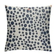thumbnail image 1 of Nawypu Navy Blue Cream Pillow Covers Polka Dot Throw Pillows Outdoor Boho Design Brush Strokes Decorative Pillowcase Square Cushion Cover Pillow Case for Home Sofa Couch Bed, 1 of 5