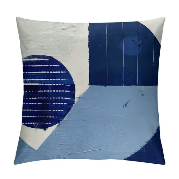 Nawypu Navy Blue Throw Pillows for Couch Boho Decorative Pillow Covers White Modern Abstract Geometric Cushion Cover for Bed Bedroom Sofa Pillowcase Aesthetic Minimalist Home Décor