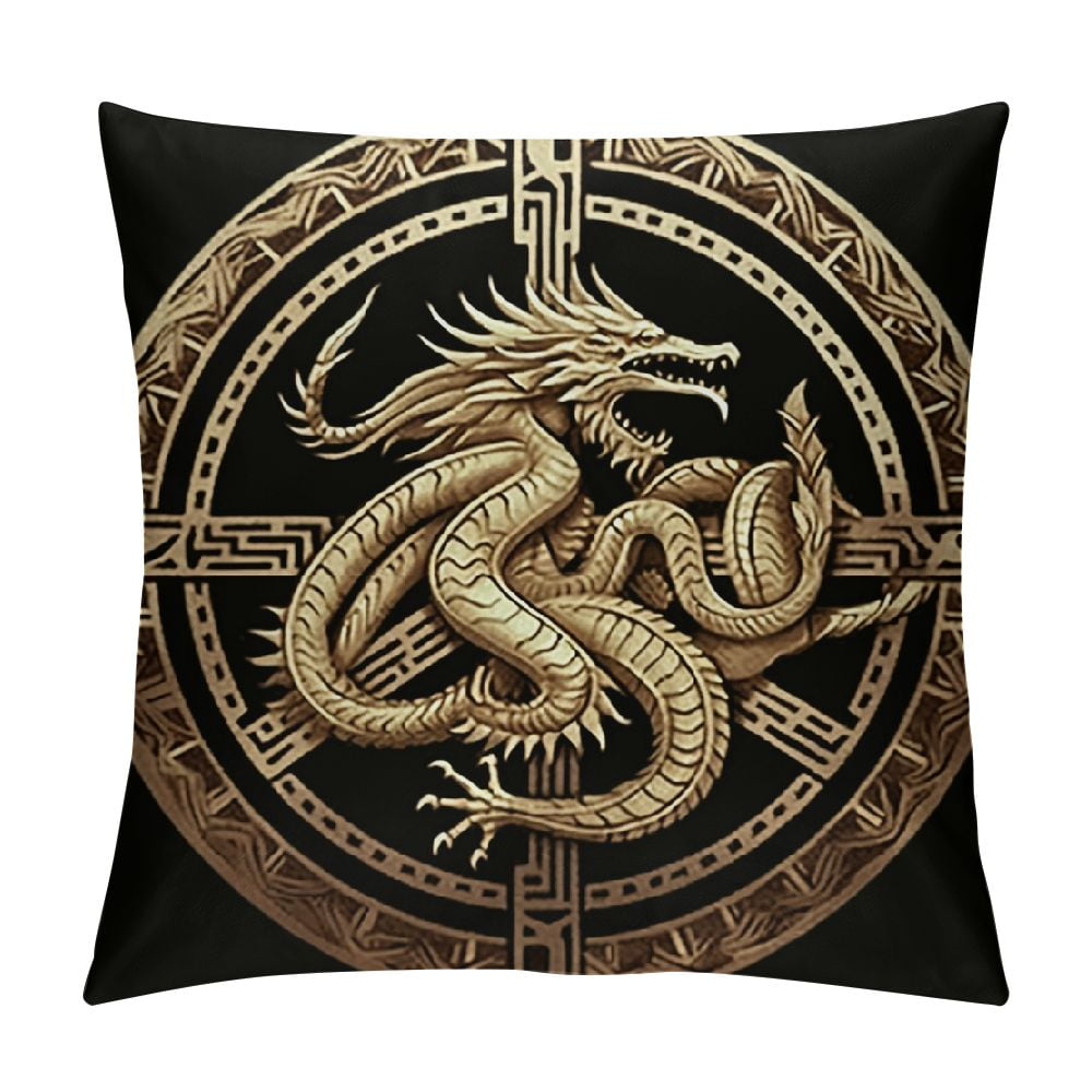 Nawypu Nordics Vikings Runes Throw Pillow Covers Tree of Life,Norse