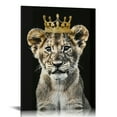 thumbnail image 1 of Nawypu NutArtPic Lion Family Canvas Wall Art King Lion and Lioness Picture Painting Black and White Lion with Gold Crown Picture Artwork for Bedroom Living Room Office Decor, 1 of 5