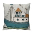 thumbnail image 1 of Nawypu  Ocean Beach Pillow Covers Nautical Summer Sea Theme Cushion Covers Starfish Lighthouse Sailboat Anchor Sea Shell Coastal Throw Pillow Cases for Home Bed Decoration, 1 of 5