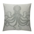 thumbnail image 1 of Nawypu  Octopus Pillow Cover Grey Square Throw Pillowcase Home Chair Office Ocean Decor Cushion Cover for Sofa Couch, 1 of 5