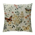 thumbnail image 1 of Nawypu Orange Autumn Butterflies Flowers Floral Pillow Covers,Flower Throw Pillow Covers Outdoor Decorative Pillow Covers for Couch Bed Sofa Cushion Floral Pillowcases, 1 of 5