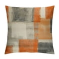 thumbnail image 1 of Nawypu   Orange Beige and Grey Throw Pillow Covers Modern Abstract Painting Decorative Pillow Cases Home Decor Standard Square  Pillowcases, 1 of 5