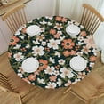 thumbnail image 1 of Nawypu Outdoor Fitted Flower-7 Round Tablecloth, 100% Polyester, Waterproof and Wrinkle Resistant, Easy to Clean, Elastic Band Closure, Suitable for Various Sizes of Round Tables White, 1 of 7