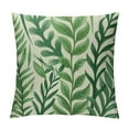 thumbnail image 1 of Nawypu  Outdoor Green Leaves Plant Throw Pillow Covers Cases Decorative Tropical Rainforest Palm Leaves Cushion Square for Sofa Patio Couch, 1 of 5