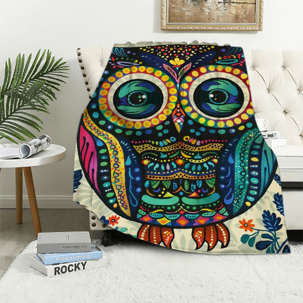 Delightful Owl Quilted Blanket NCU0VL143 main image 0