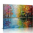 thumbnail image 1 of Nawypu  Painted Large Abstract Wall Art Modern Painting on Canvas Landscape Paintings Colorful Textured Artwork Ready to Hang, 1 of 4