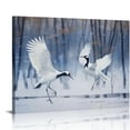 thumbnail image 1 of Nawypu  Pair Red-Crowned Crane Dancing Canvas Painting Wall Art Wild Animals Posters And Prints For Living Room Modern Home Decor, 1 of 4