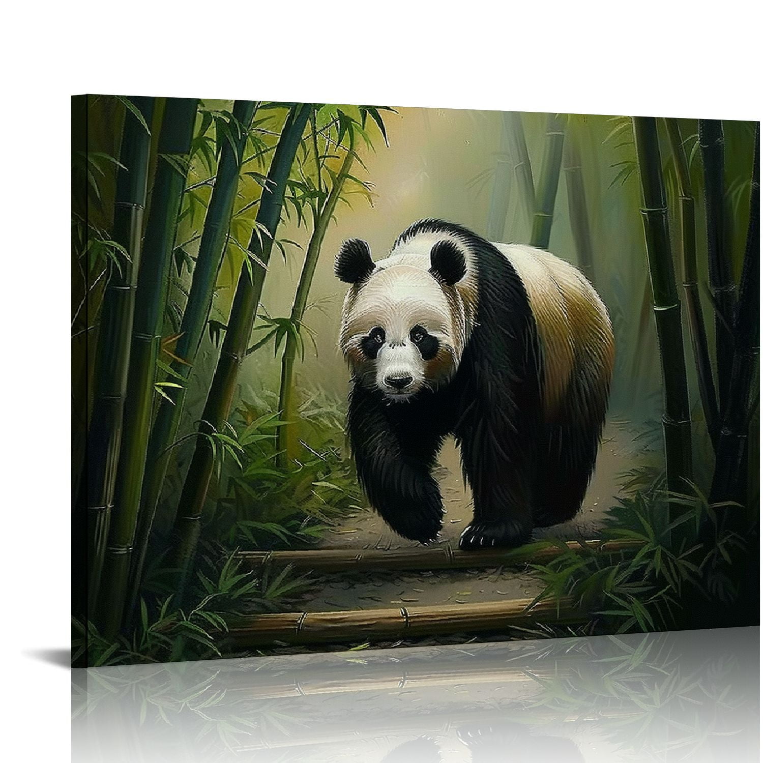 Nawypu Panda In Bamboo Forest 3 Canvas Art - Home Decor Wall Art Print ...