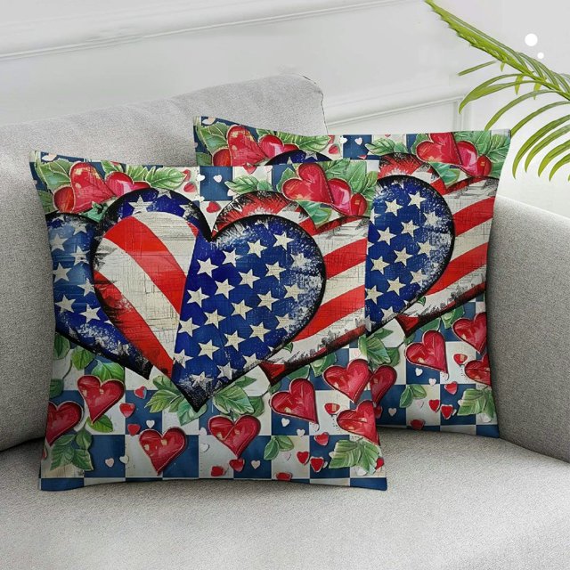 Nawypu Patriotic Pillow Cover Stars Freedom 4th of July Decor Independence Day Decorations