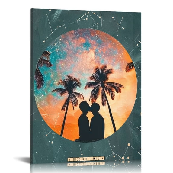 Awypu Personal Prints | Your Night Sky Wall Art | Precise Stars and Constellations From Your Special Date | Art for Wedding, Anniversary, Valentine’s Day, New Baby, or Graduation.