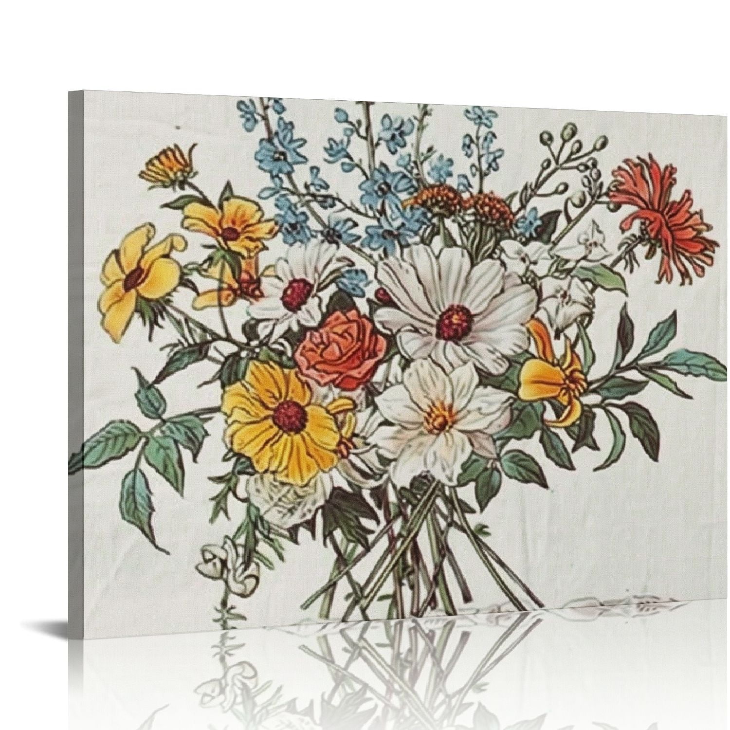 Nawypu Personalized Grandma's Garden Wall Art with Kids Names, Birth