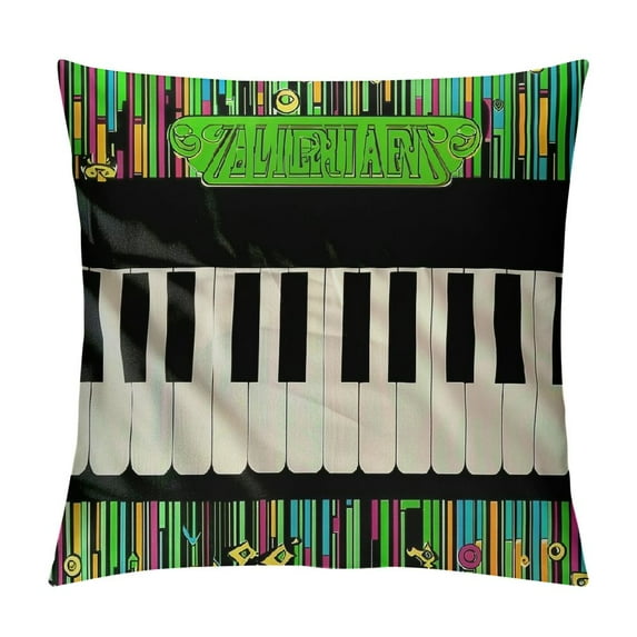 Nawypu Personalized Piano Keyboard Throw Pillow Cover Throw Pillow Cover (NO Insert) - Decorative Throw Pillow Cover - Soft