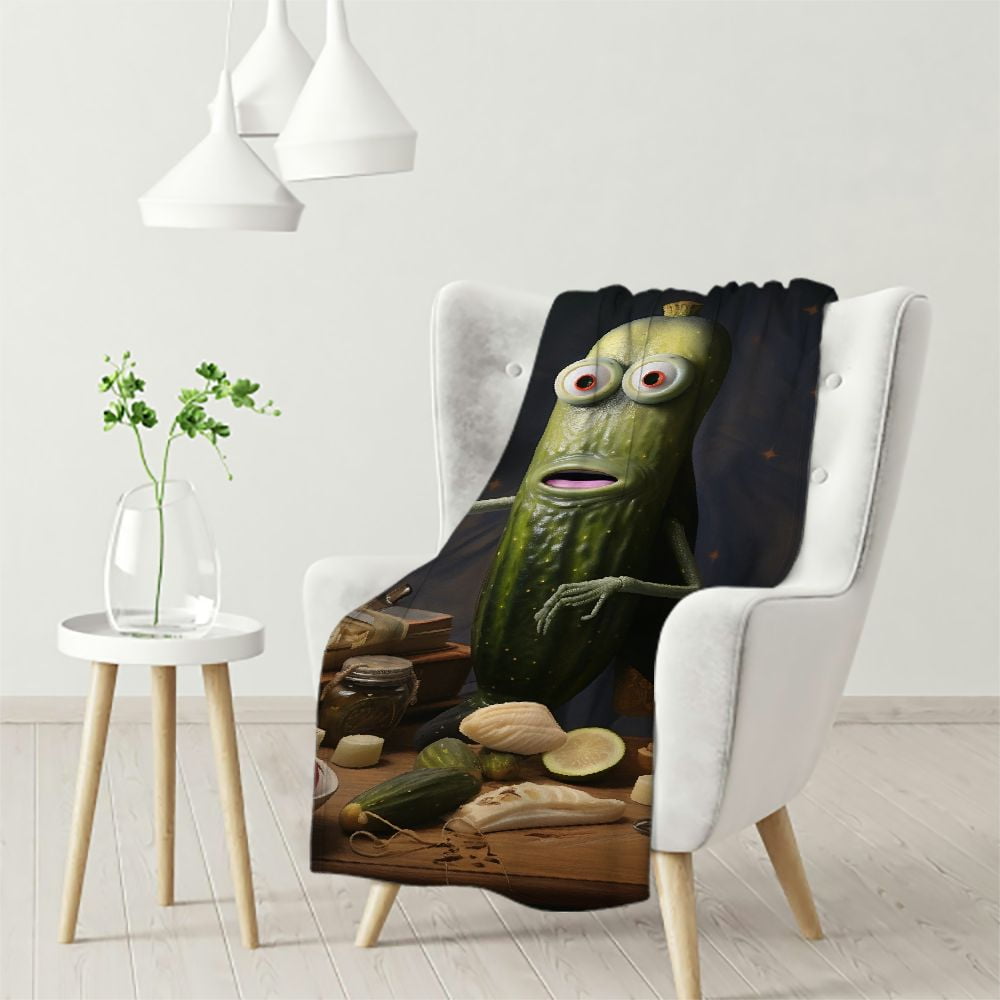 Nawypu Pickles Blanket Gifts for Girl Women, Just A Girl Who Loves