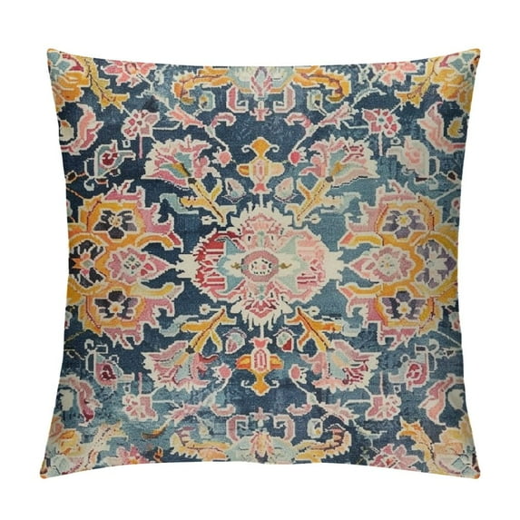 Nawypu Pillow Cases Linen Pillow Shams Retro Persian Flower Textured Pillow Cases Pillowcases Rectangle Cushion Covers Flax Soft Linen Pillow Covers for Couch Sofa