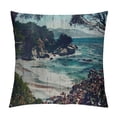 thumbnail image 1 of Nawypu Pillow Cover Watercolor Oil Painting Scenery Series Decorative Throw Pillow Covers Cushion Case Waist Lumbar Pillow Shams Mountain Tree, Green Black, 1 of 5