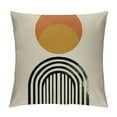 thumbnail image 1 of Nawypu  Pillow Covers Yellow Abstract Patterns Mid Century Modern Simple Geometric Circle Black Stripe and Gold Throw Pillows Decorative Home Decor Couch Sofa Bedroom Outdoor, 1 of 5