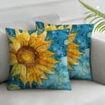 thumbnail image 1 of Nawypu Pillowcase Plant Watercolor Painting Sunflower Gift for Wedding Birthday Throw Pillow Covers Super Soft Cushion Cover Sofa Decorative Square  Pillowcover, 1 of 6