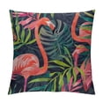 thumbnail image 1 of Nawypu  Pillowcase Tropical Plants Pink Flamingos Throw Pillow Covers Shells for Couch Office Bedroom Home Decoration 18 X 18 Inches, 1 of 5