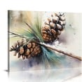 thumbnail image 1 of Nawypu Pine Cone Canvas Wall Art Christmas Picture Print Painting Stretched and Framed Ready to Hang for Wall Décor, 1 of 4