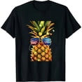 thumbnail image 1 of Nawypu Pineapple Christmas Tree Lights Xmas Women Boys Sunglasses T-Shirt, 1 of 3