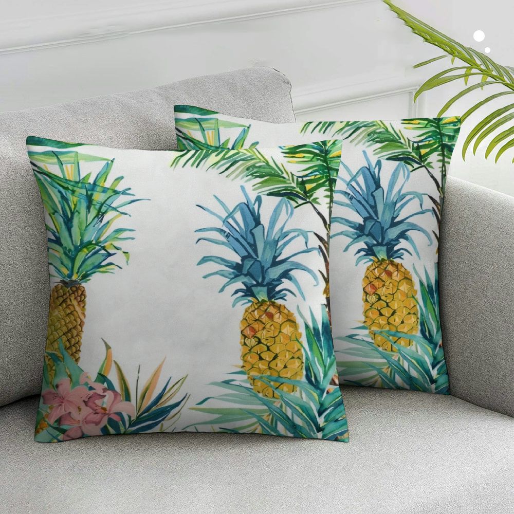 Nawypu Pineapple Decorative Throw Pillow Case, Watercolor Tropical