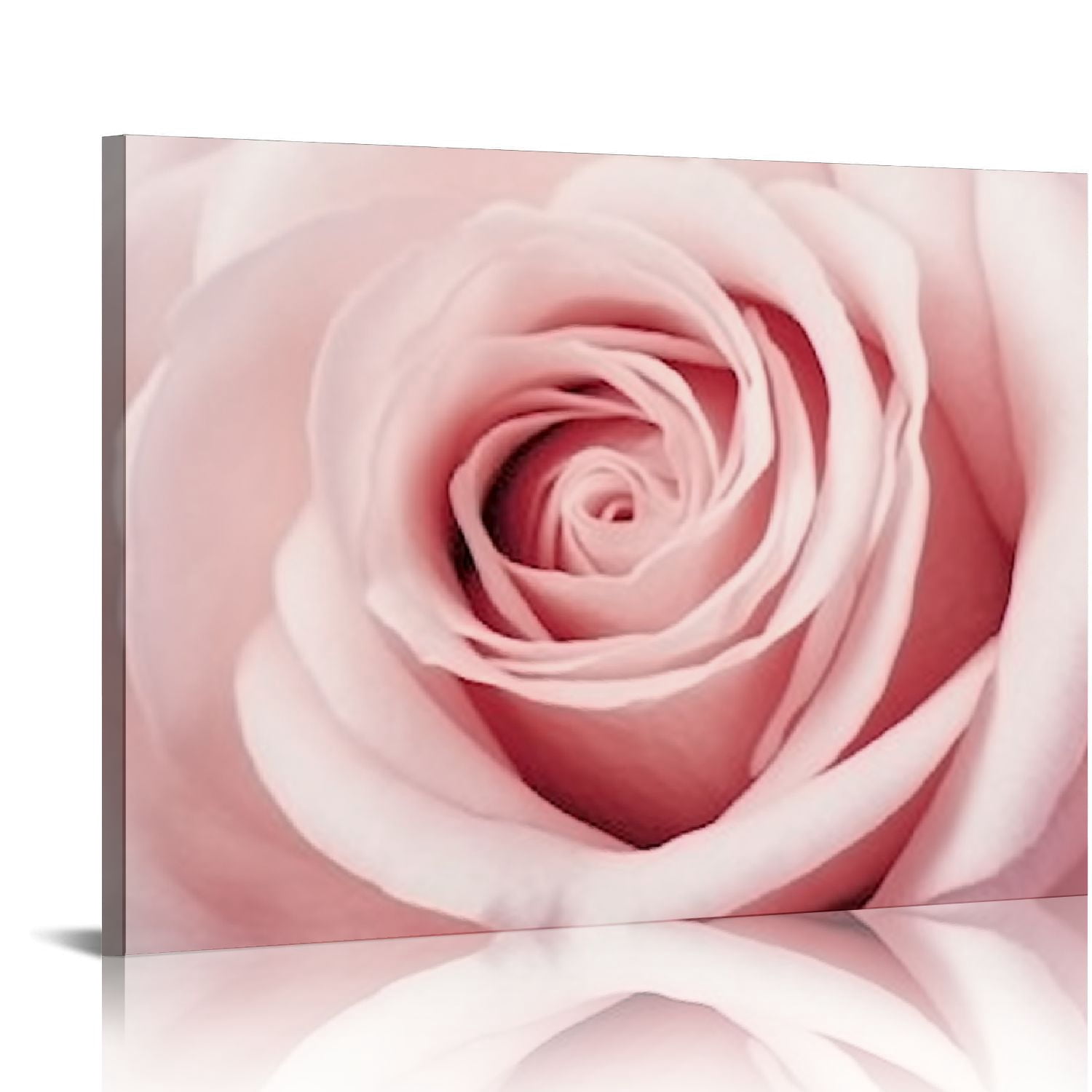 Nawypu Pink Bathroom Decor - Pink Rose Close Up Canvas Wall Art Blush ...