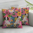 thumbnail image 1 of Nawypu Pink Chinoiserie Pillow Covers Set of 2 Dog Floral Throw Pillow Case Traditional Flower Cushion Covers Farmhouse Decor for Couch Sofa Bed, 1 of 6