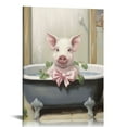 thumbnail image 1 of Nawypu Pink Pig Bathroom Wall Art:Cute Animal Framed for Bedroom,Living room,Kitchen and Bathroom, 1 of 4