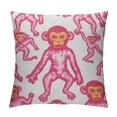 thumbnail image 1 of Nawypu Pink Rabbit Monkeys Rectangular Throw Pillow Cover Preppy Aesthetic Decor Pillow Case Animal Print Funky Lumbar Cushion Case for Home Dorm College Decor Living Room Sofa Couch Bedroom Car, 1 of 5