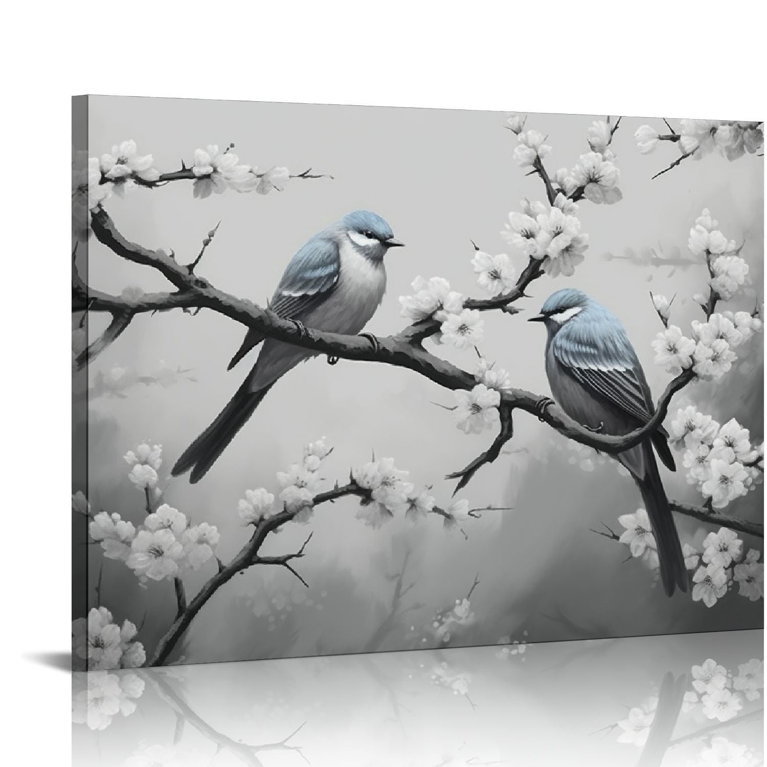 Nawypu Plum Blossom Wall Art Black and White Flower Canvas Print Floral ...