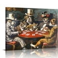 thumbnail image 1 of Nawypu Pokers Dogs (or Dogs Playing Cards) Artwork Print on Canvas,Canvas Wall Art Decor For House Wall, 1 of 6