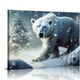 thumbnail image 1 of Nawypu  Polar Bear Winter Canvas Wall Art Print Canvas Wall Art Print Designs | Modern Artwork for Living Room Decor Gift (Polar Bear Winter,), 1 of 6